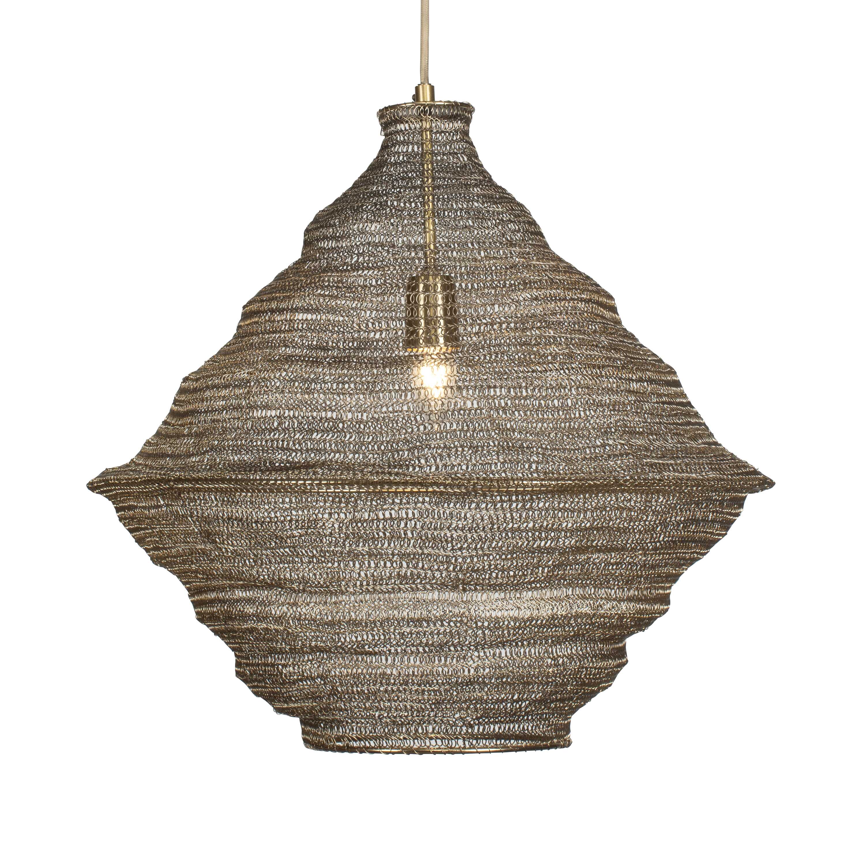 Sigh Woven Brass 1 Light Pendant