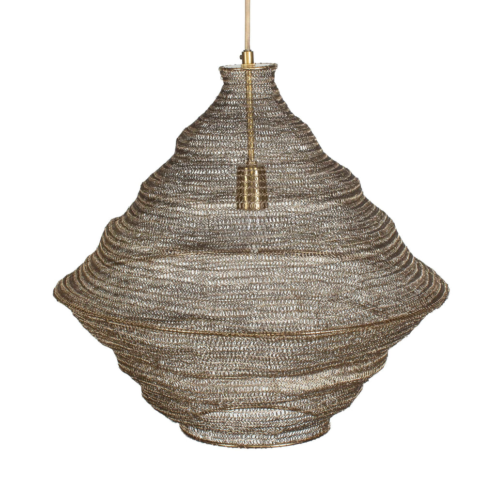 Sigh Woven Brass 1 Light Pendant
