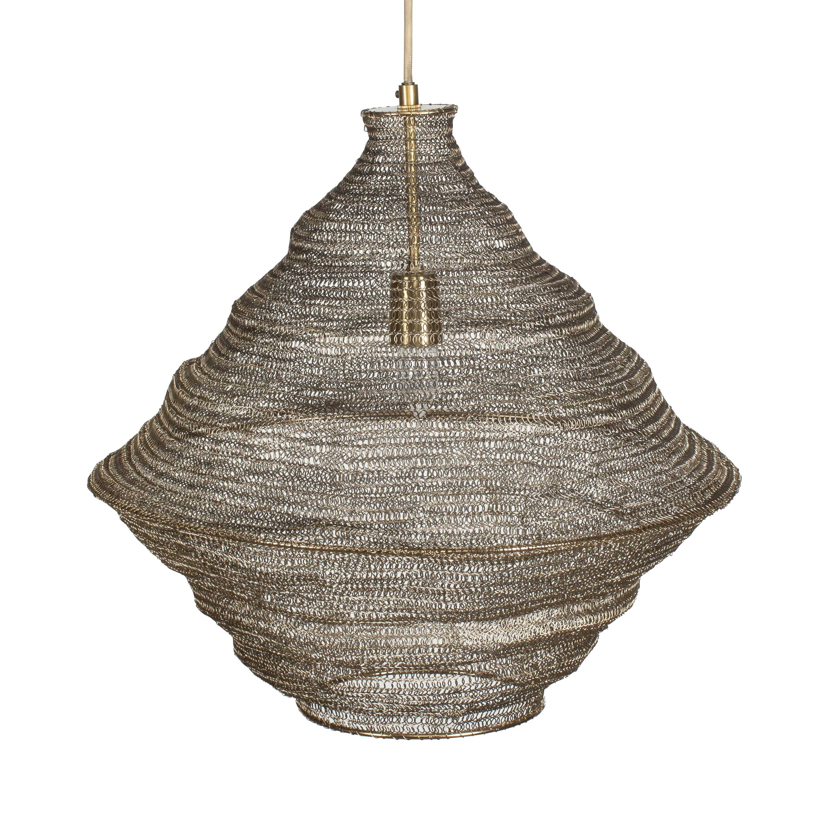 Sigh Woven Brass 1 Light Pendant