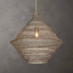Sigh Woven Brass 1 Light Pendant