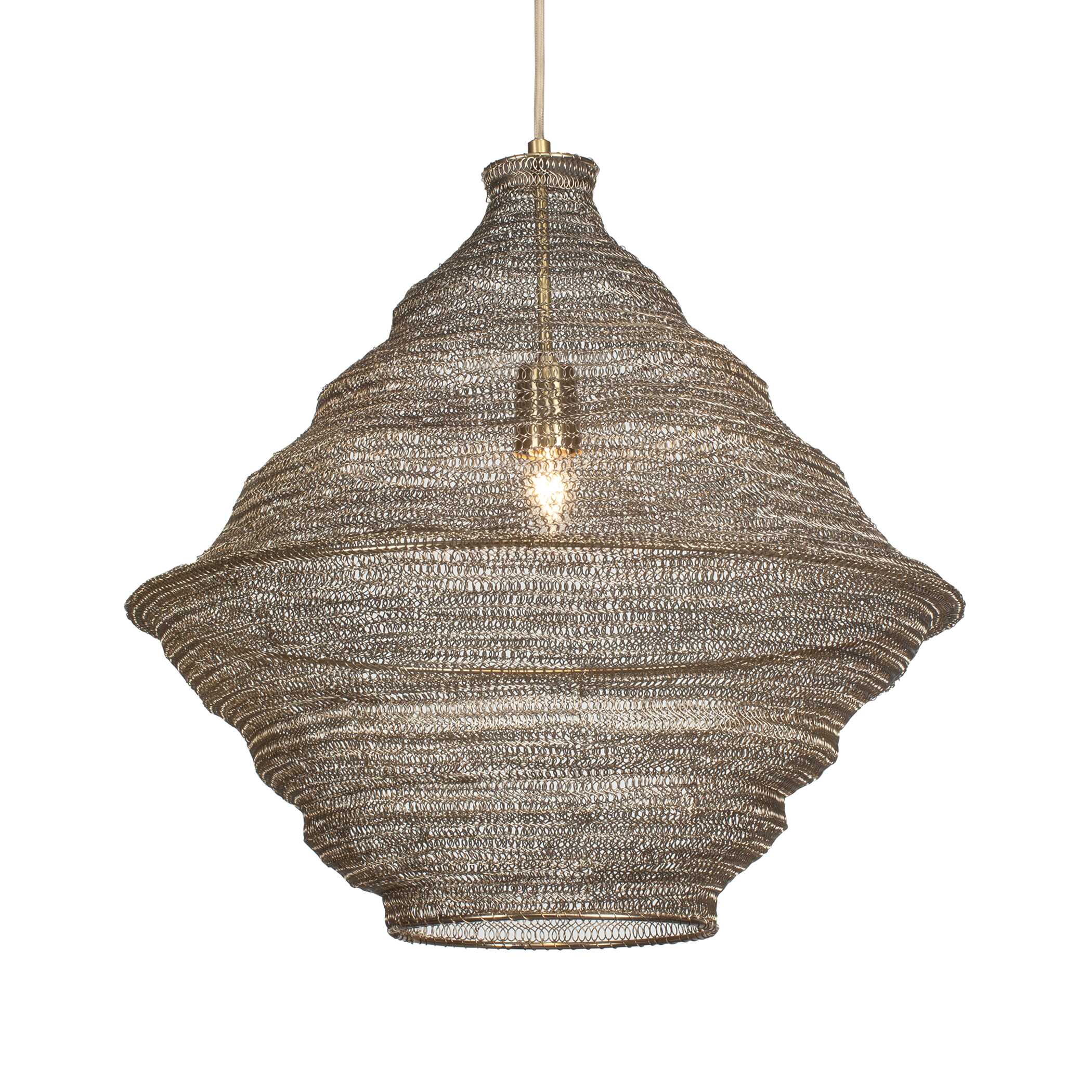 Sigh Woven Brass 1 Light Pendant