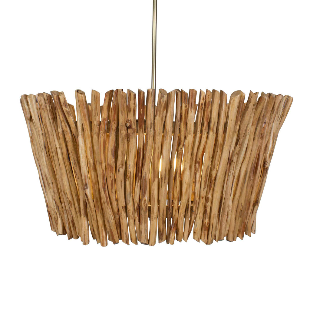 Rhea 4 Light Wood Branch Chandelier