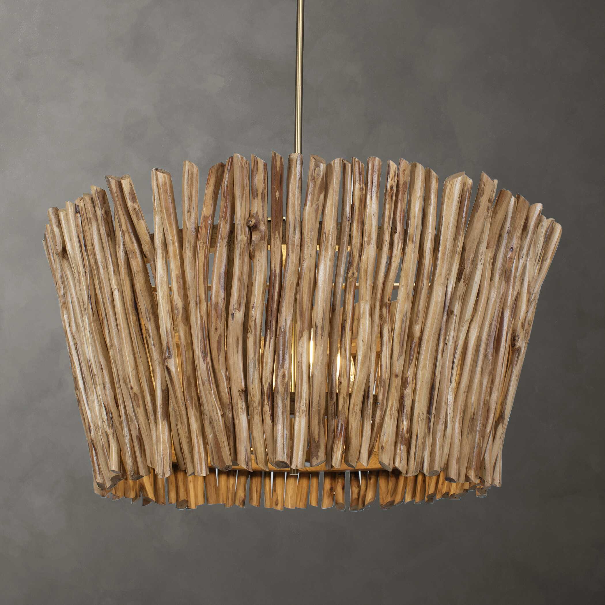 Rhea 4 Light Wood Branch Chandelier