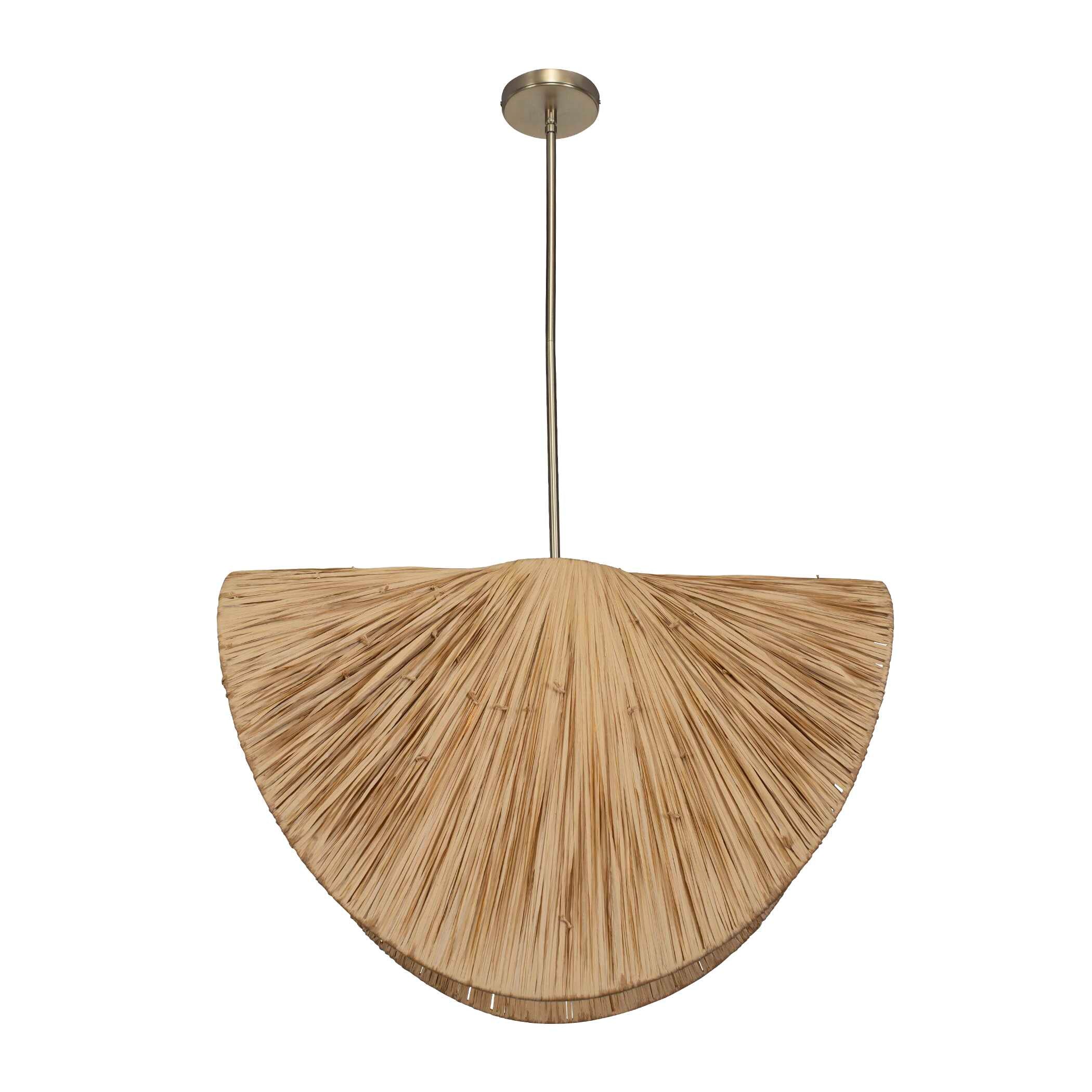 Bend 1 Light Raffia Pendant