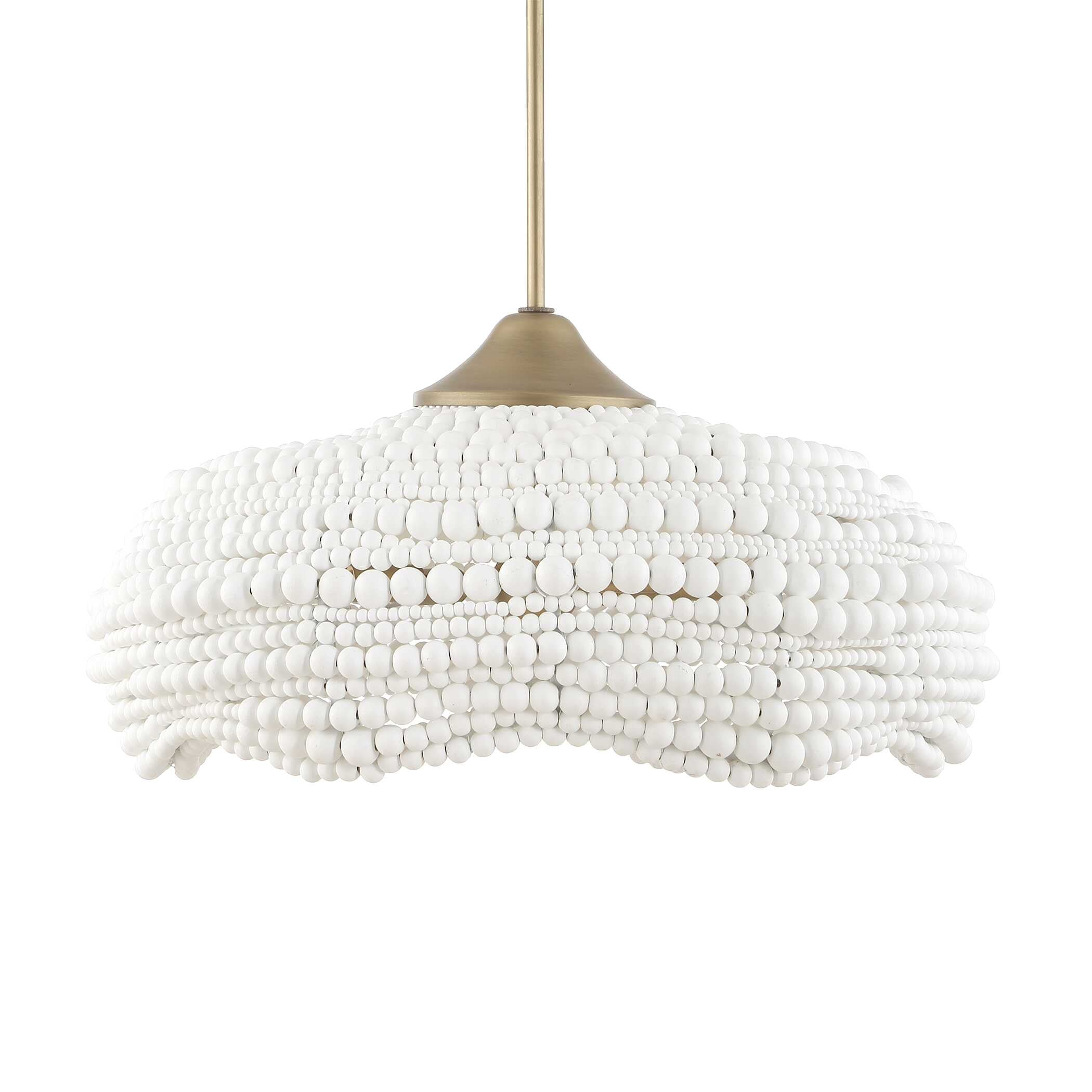 Biddeford 5 Light White Beaded Pendant