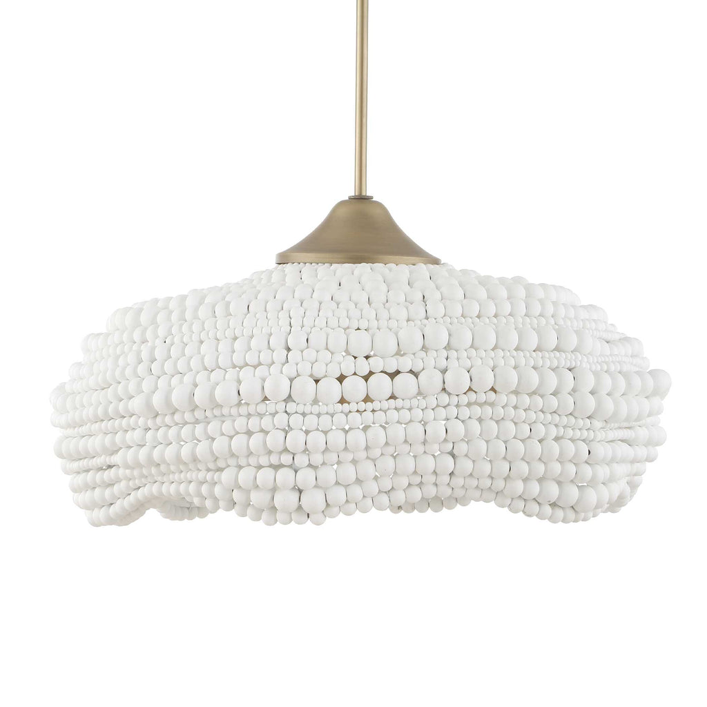 Biddeford 5 Light White Beaded Pendant