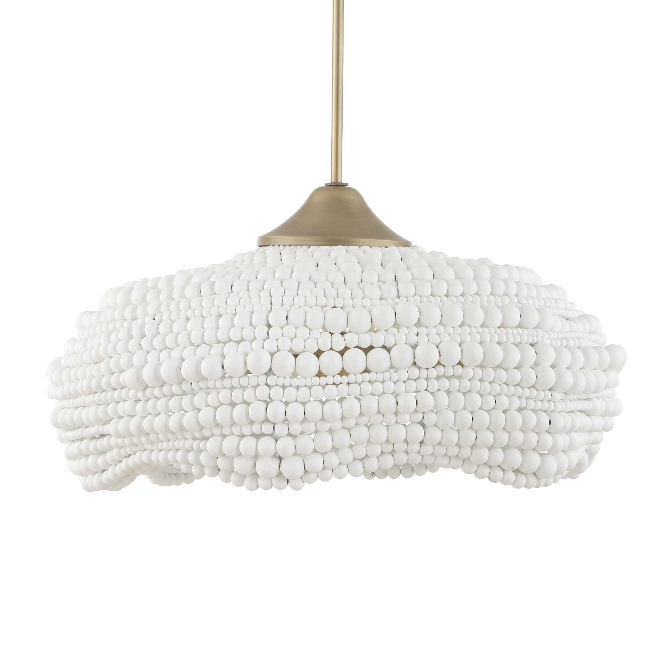 Biddeford 5 Light White Beaded Pendant