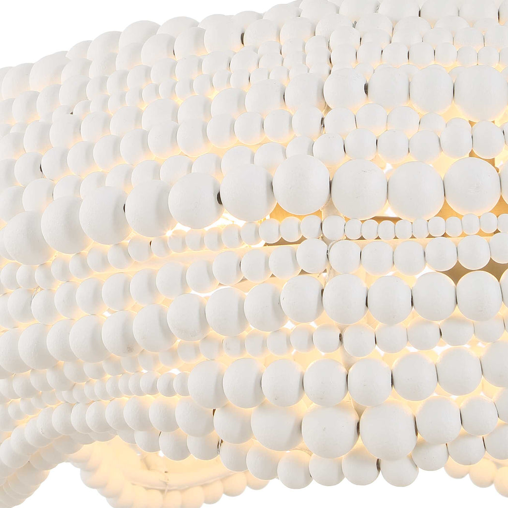 Biddeford 5 Light White Beaded Pendant