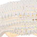 Biddeford 5 Light White Beaded Pendant