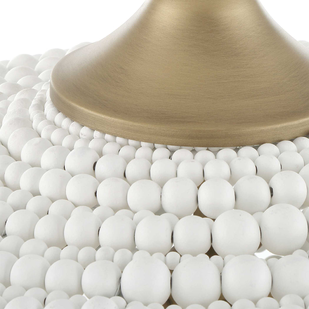 Biddeford 5 Light White Beaded Pendant