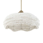 Biddeford 5 Light White Beaded Pendant