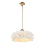 Biddeford 5 Light White Beaded Pendant