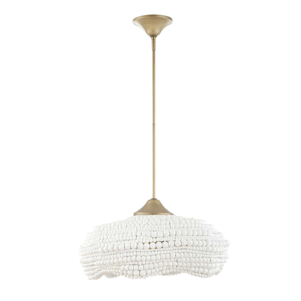 Biddeford 5 Light White Beaded Pendant