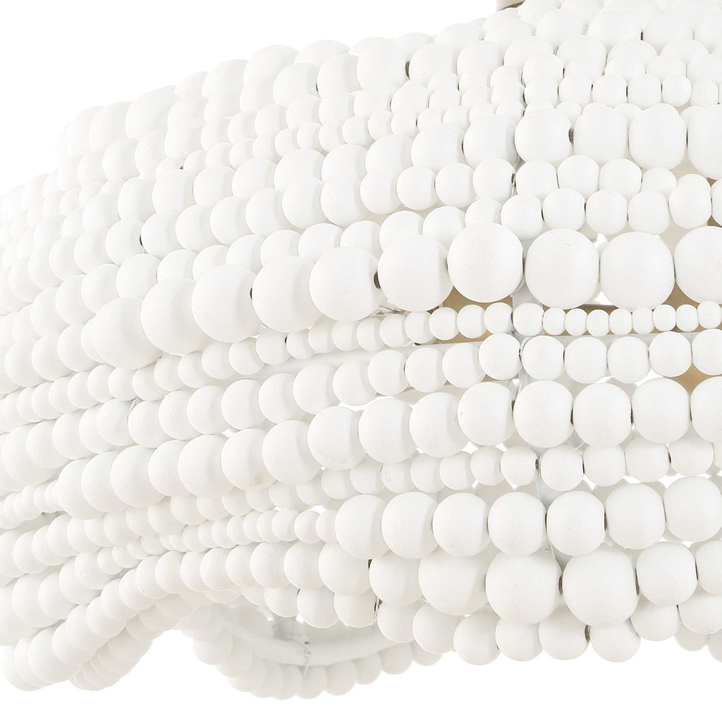 Biddeford 5 Light White Beaded Pendant