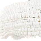 Biddeford 5 Light White Beaded Pendant