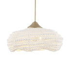 Biddeford 5 Light White Beaded Pendant