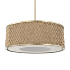 Pinchot 4 Light Rattan Drum Pendant