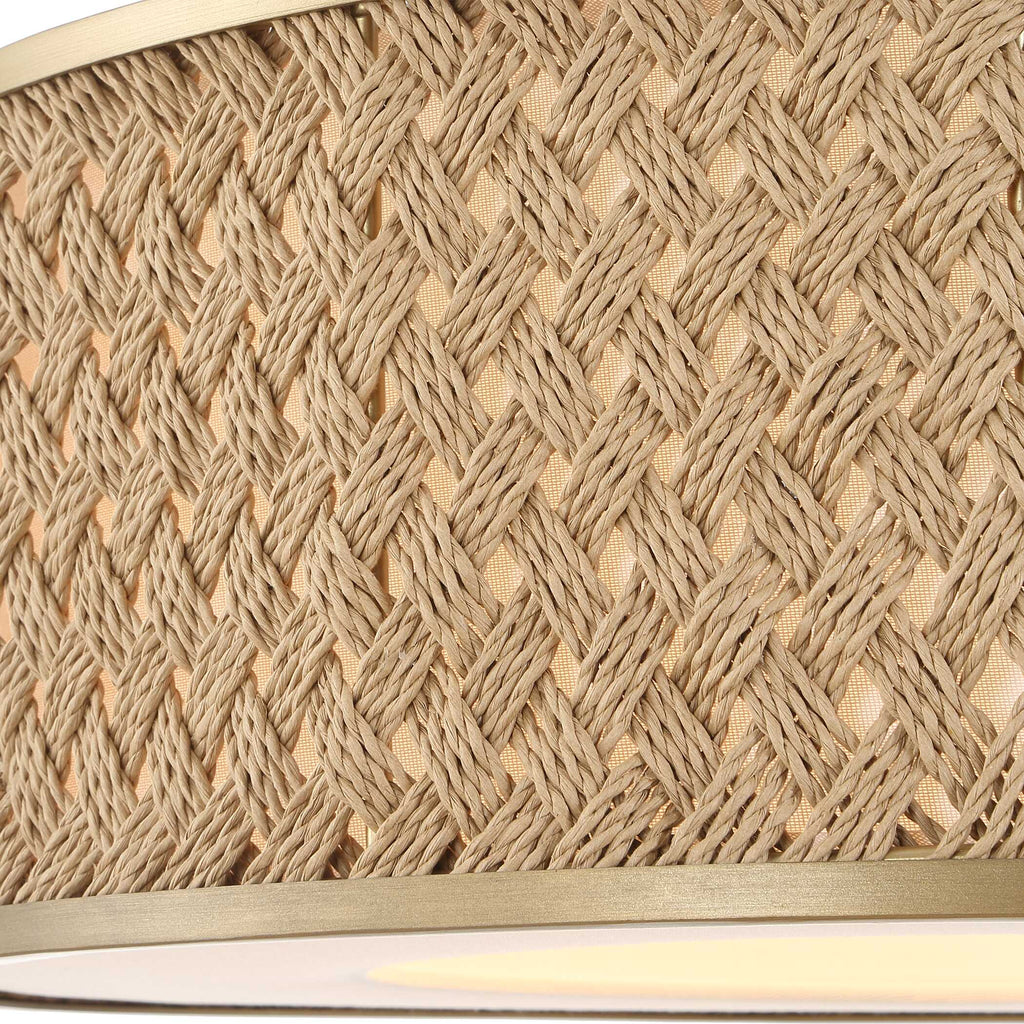 Pinchot 4 Light Rattan Drum Pendant