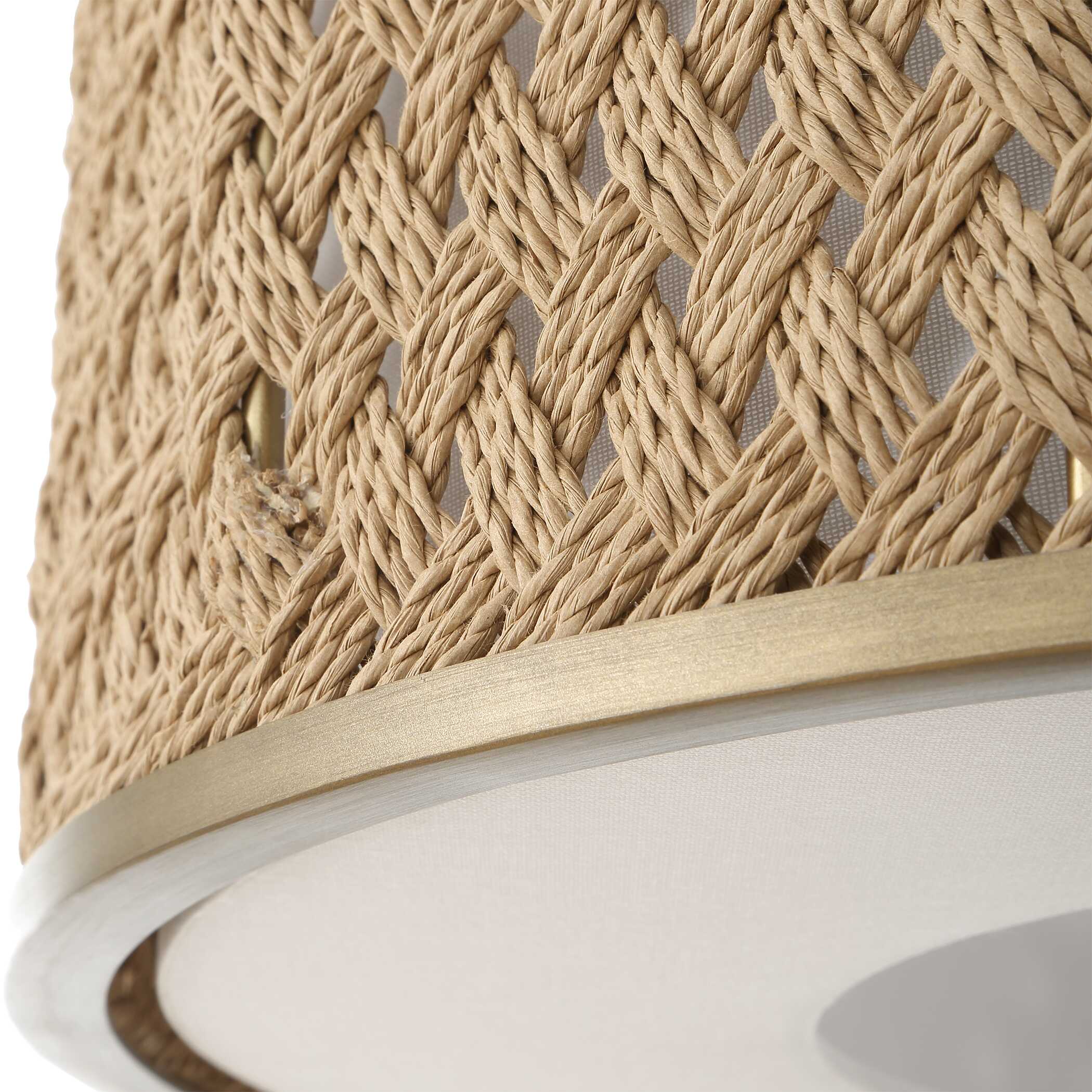 Pinchot 4 Light Rattan Drum Pendant