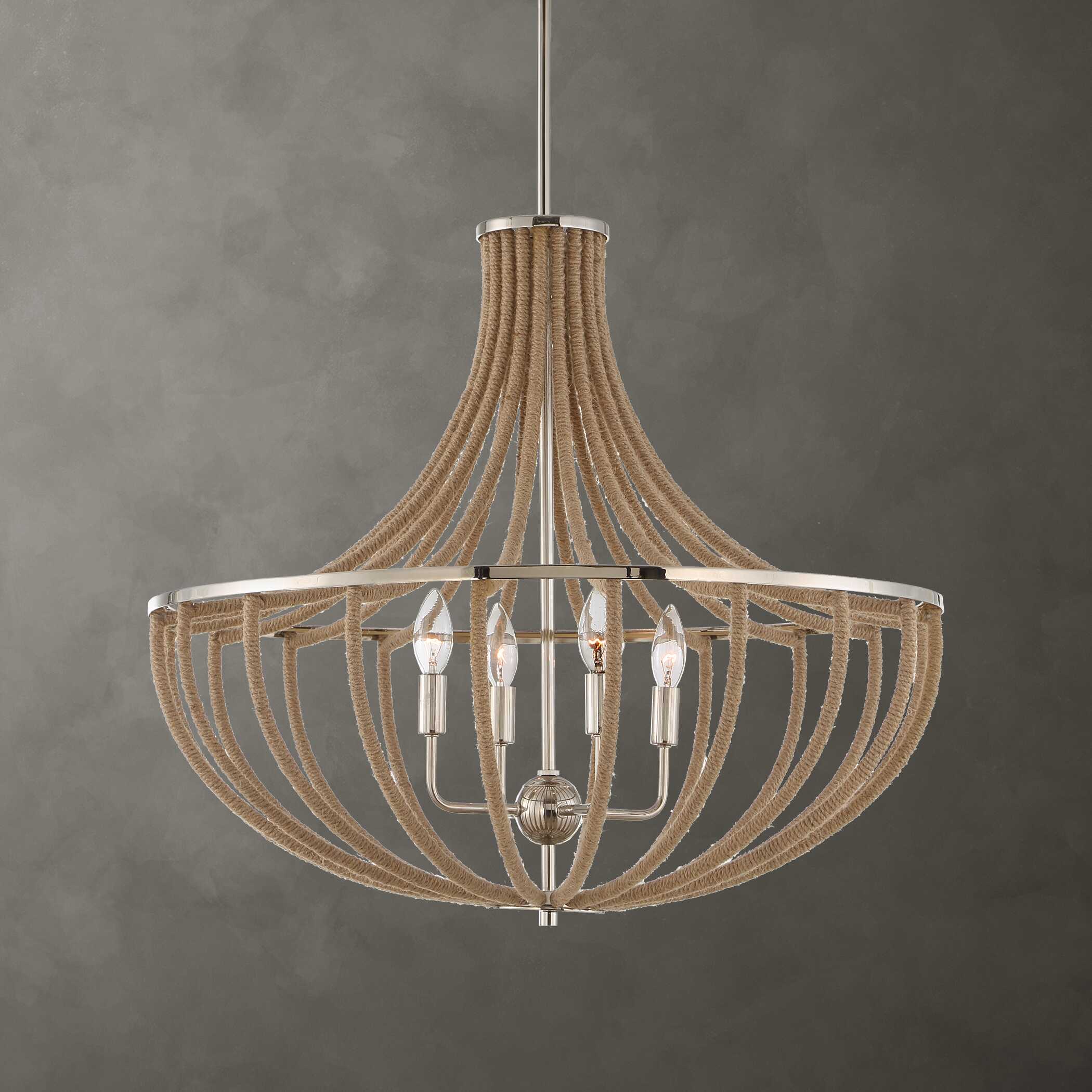 Lovelock 4 Light Rope Empire Chandelier