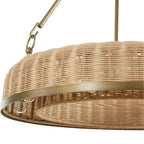 Ladakh 9 Light Round Wicker Pendant