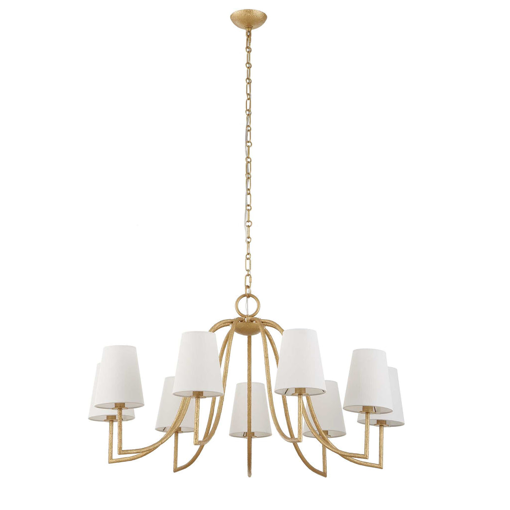 Seville 9 Light Gold Chandelier
