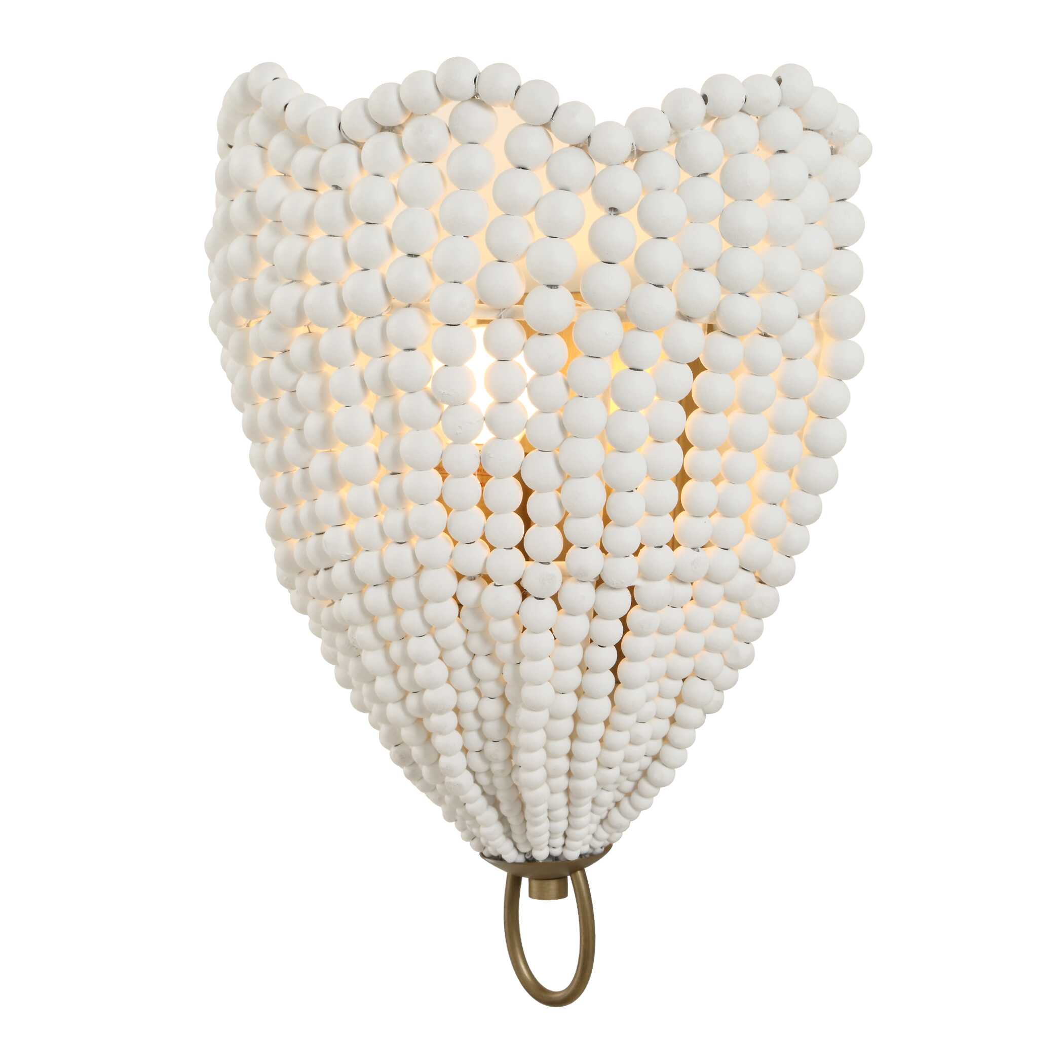 Biddeford 1 Light White Beaded Sconce