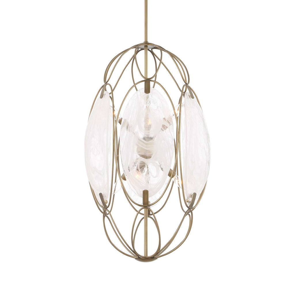 Valencia 6 Light Glass Panel Pendant