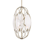 Valencia 6 Light Glass Panel Pendant