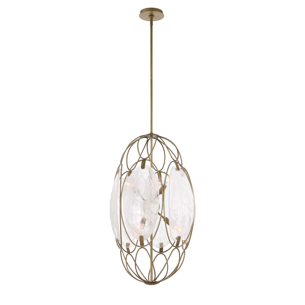 Valencia 6 Light Glass Panel Pendant