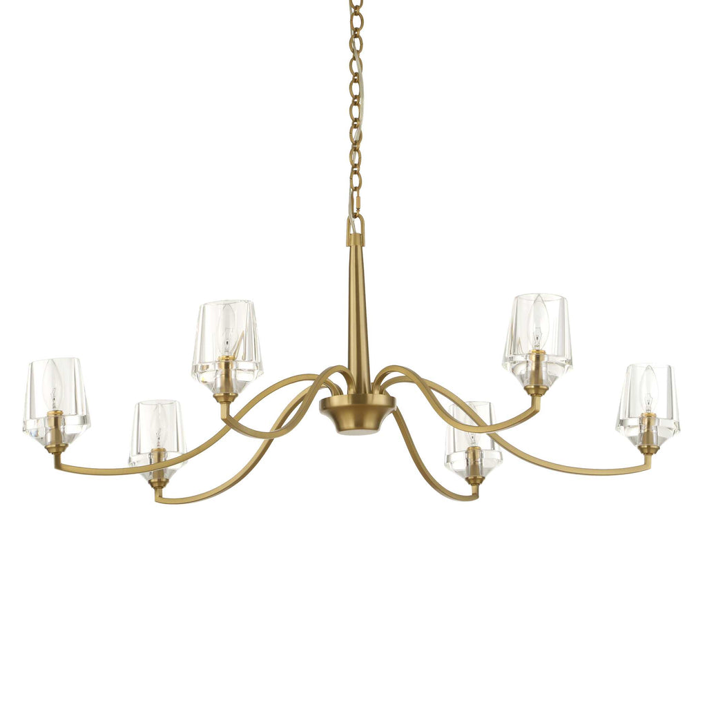 Barcelona 6 Light Brass Chandelier