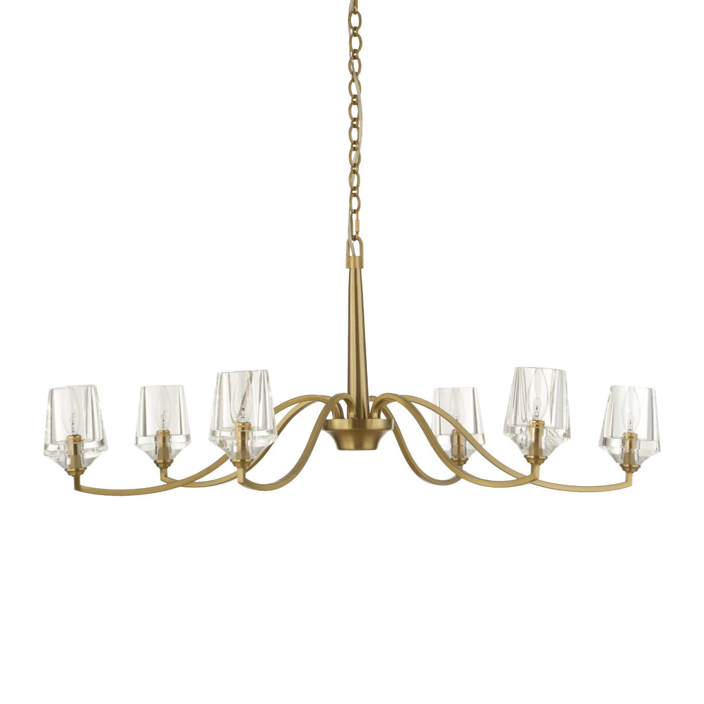 Barcelona 6 Light Brass Chandelier