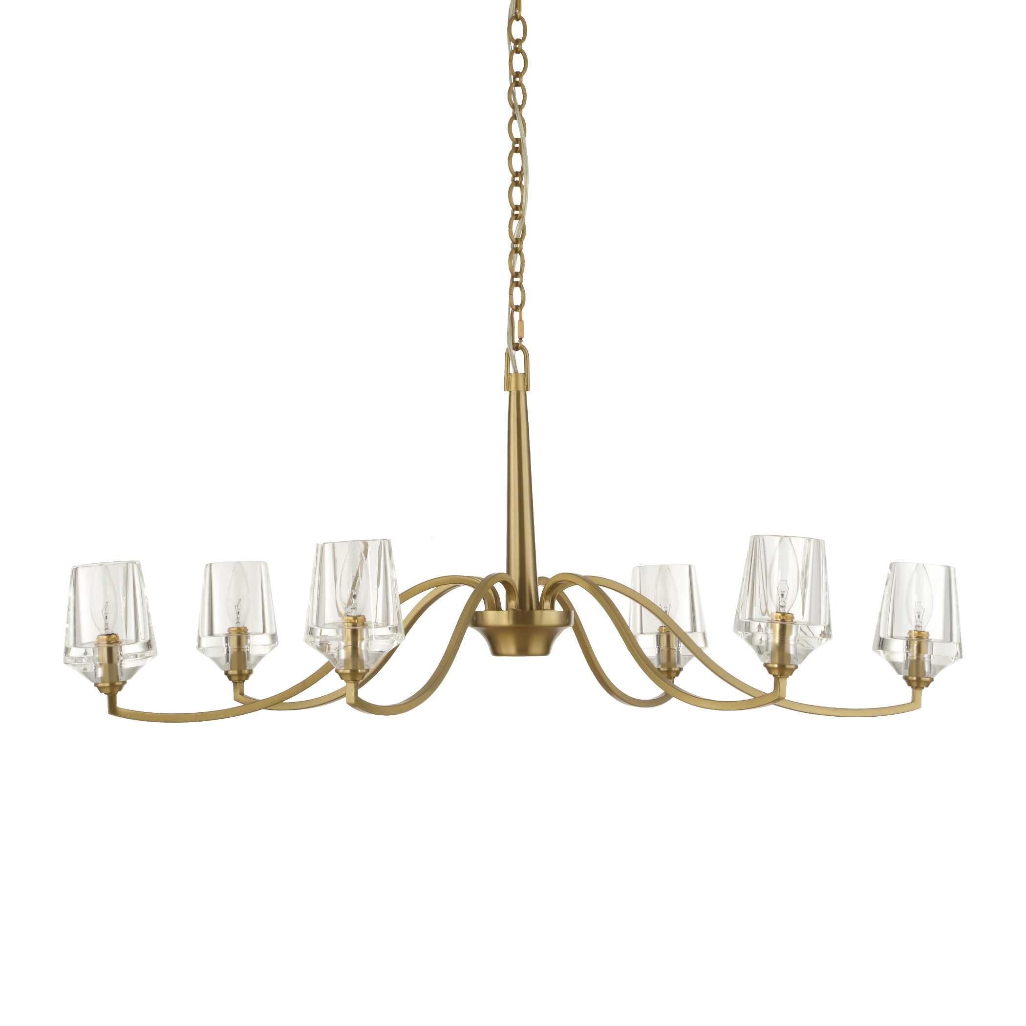 Barcelona 6 Light Brass Chandelier