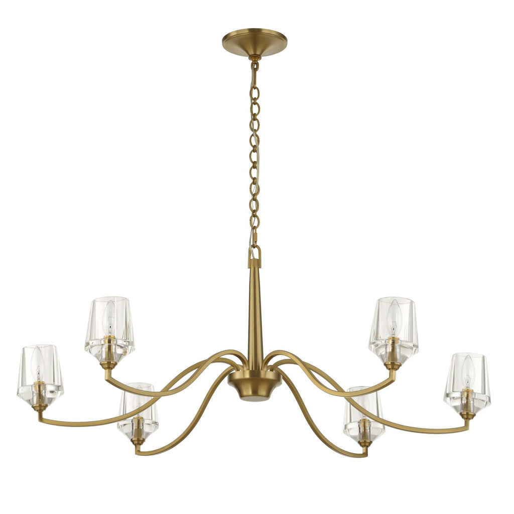 Barcelona 6 Light Brass Chandelier