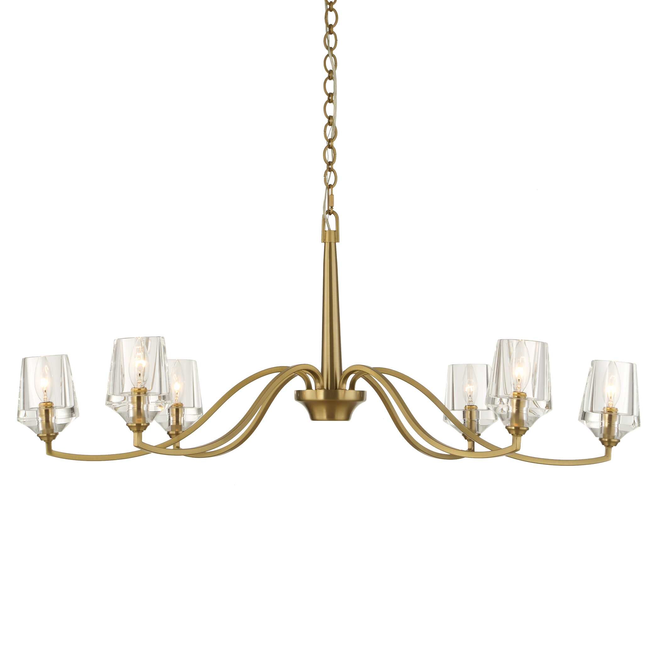 Barcelona 6 Light Brass Chandelier