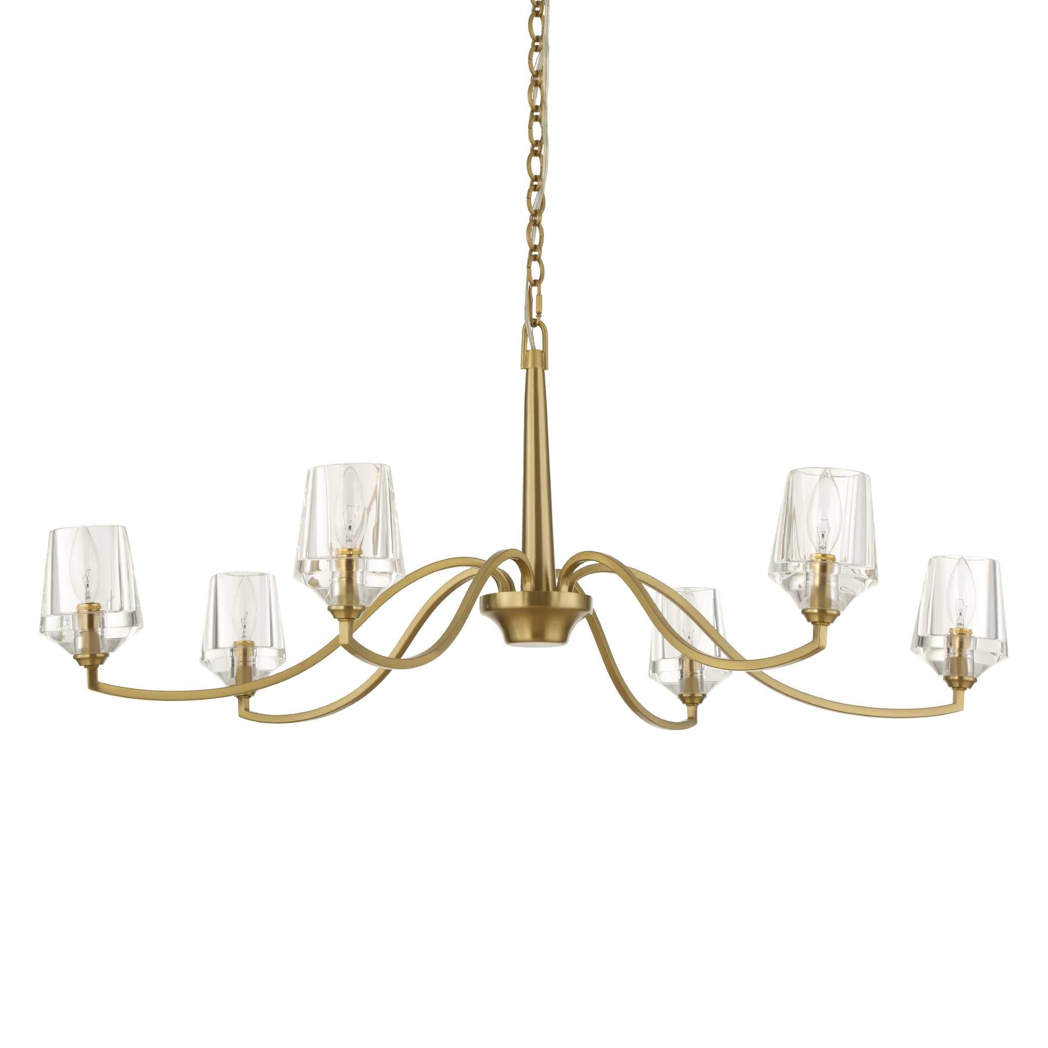 Barcelona 6 Light Brass Chandelier