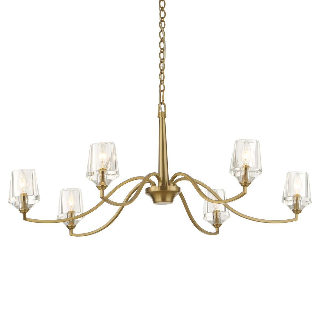 Barcelona 6 Light Brass Chandelier