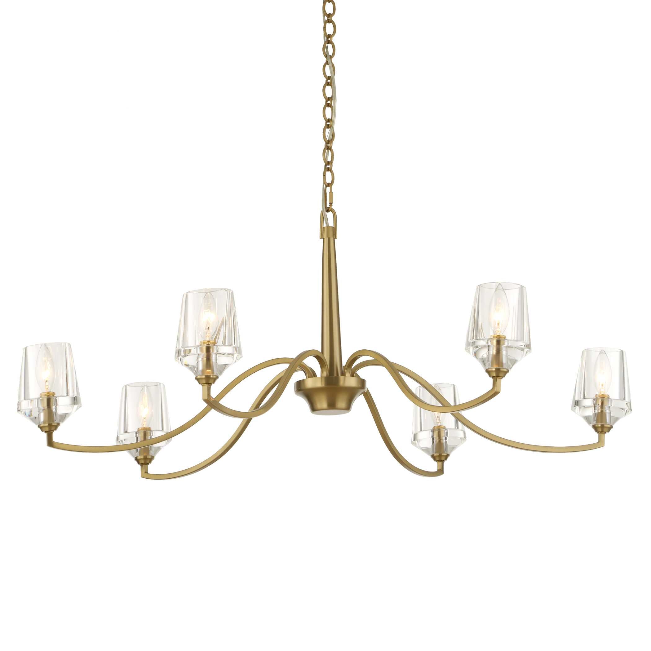 Barcelona 6 Light Brass Chandelier