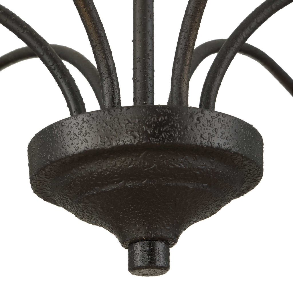 Warwick 6 Light Matte Black Chandelier