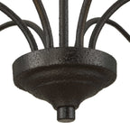Warwick 6 Light Matte Black Chandelier