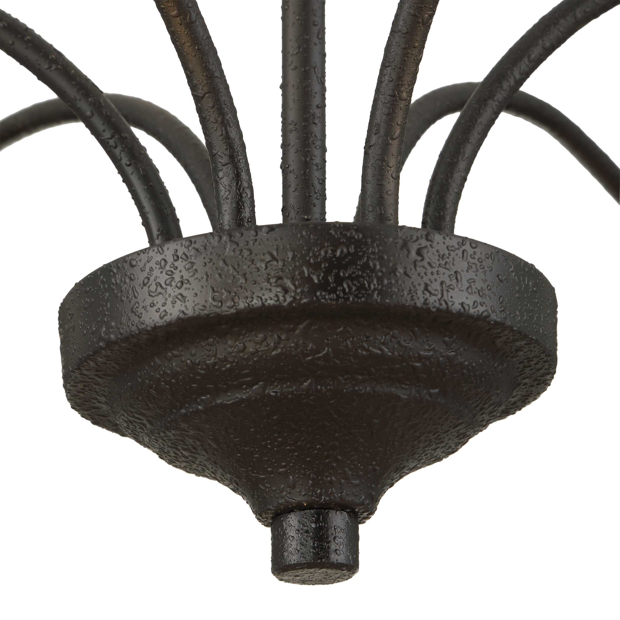 Warwick 6 Light Matte Black Chandelier