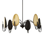 Warwick 6 Light Matte Black Chandelier