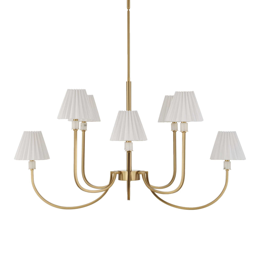 Poppins 8 Light Brass Chandelier