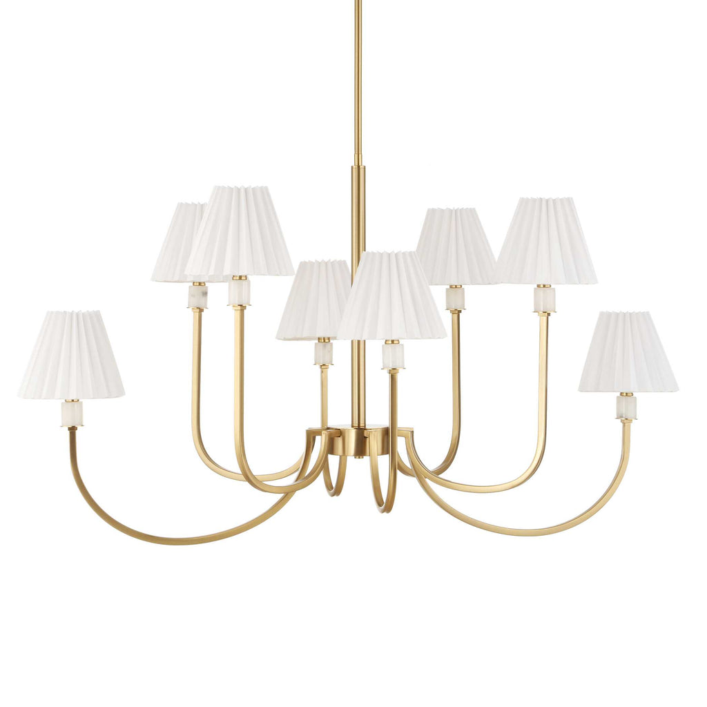 Poppins 8 Light Brass Chandelier