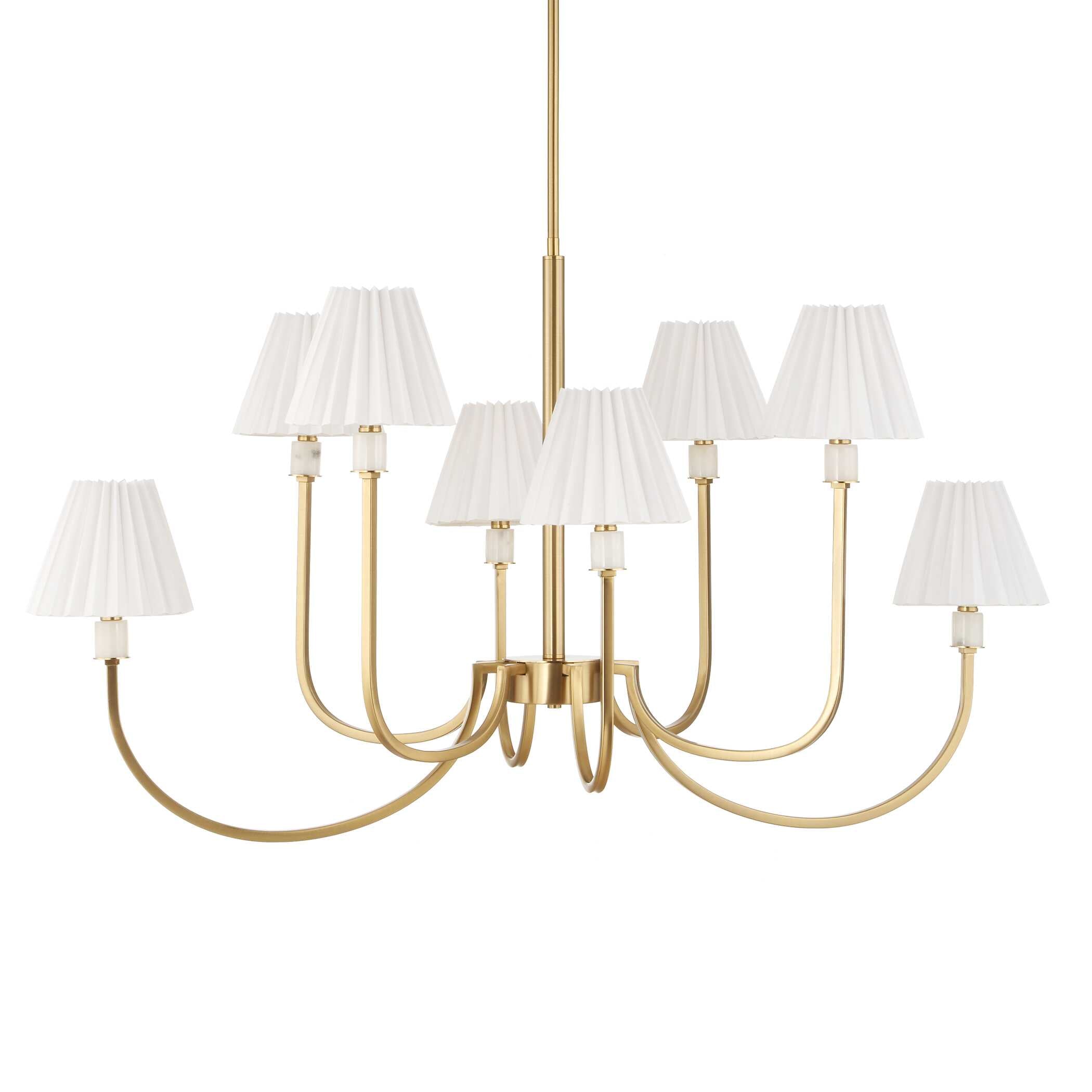 Poppins 8 Light Brass Chandelier