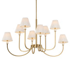 Poppins 8 Light Brass Chandelier