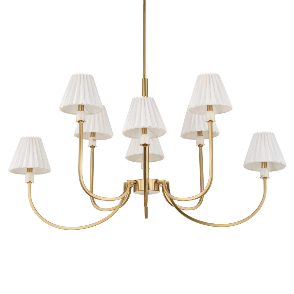 Poppins 8 Light Brass Chandelier