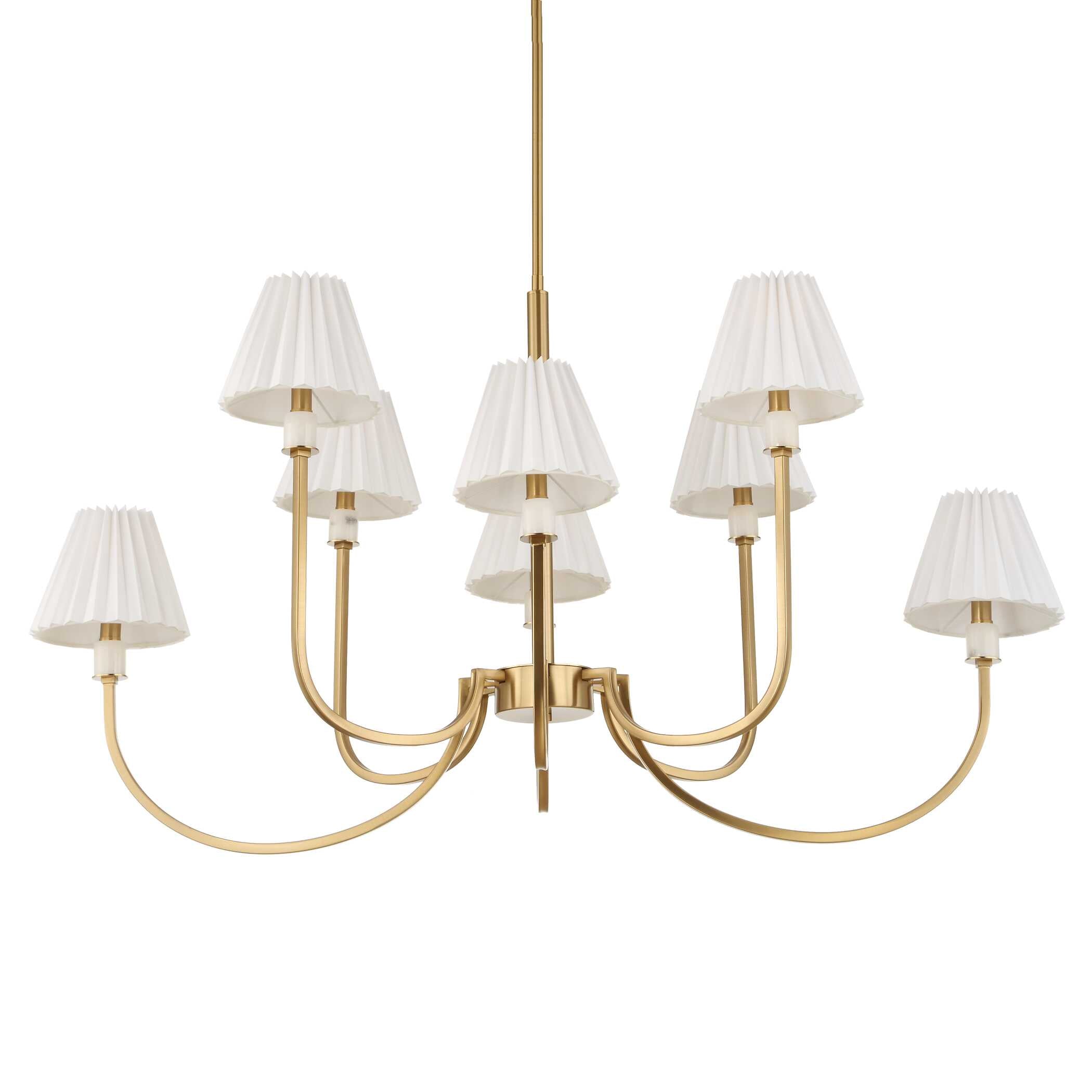 Poppins 8 Light Brass Chandelier