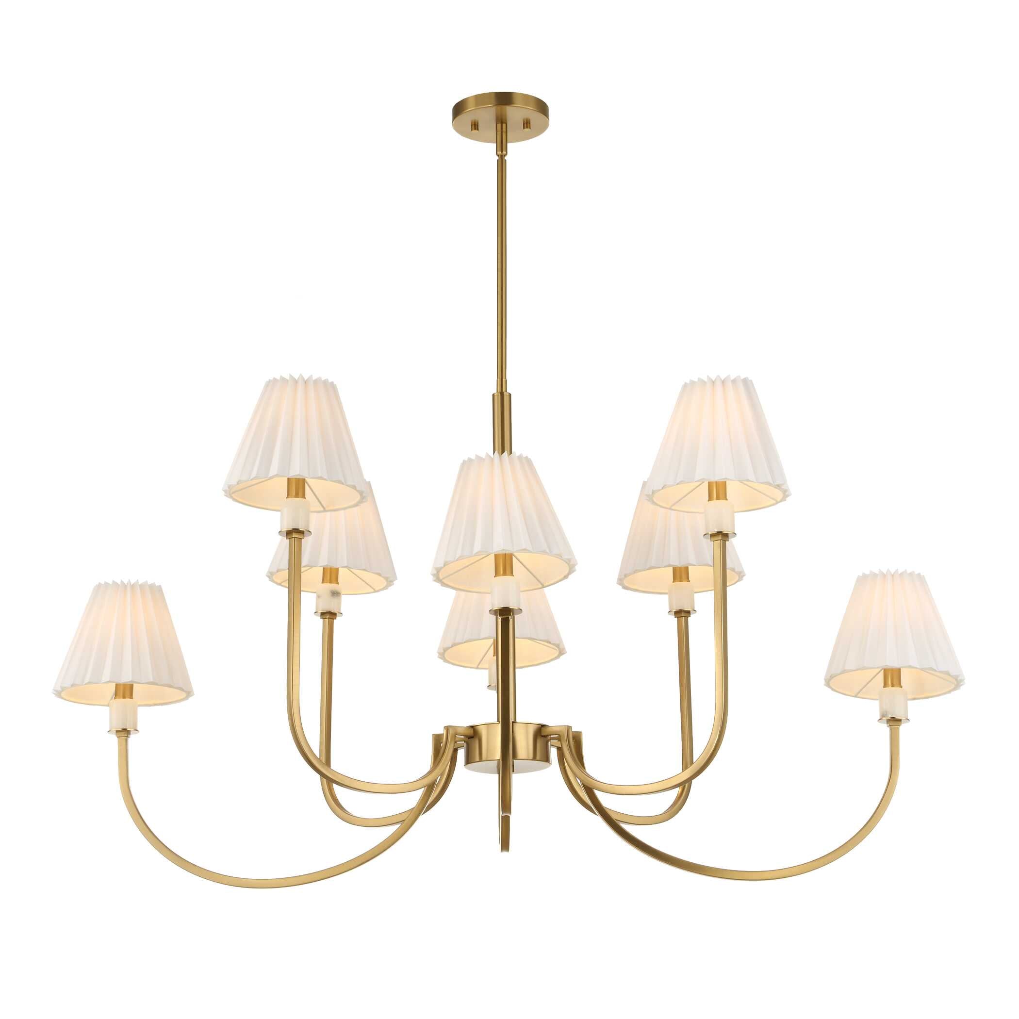 Poppins 8 Light Brass Chandelier