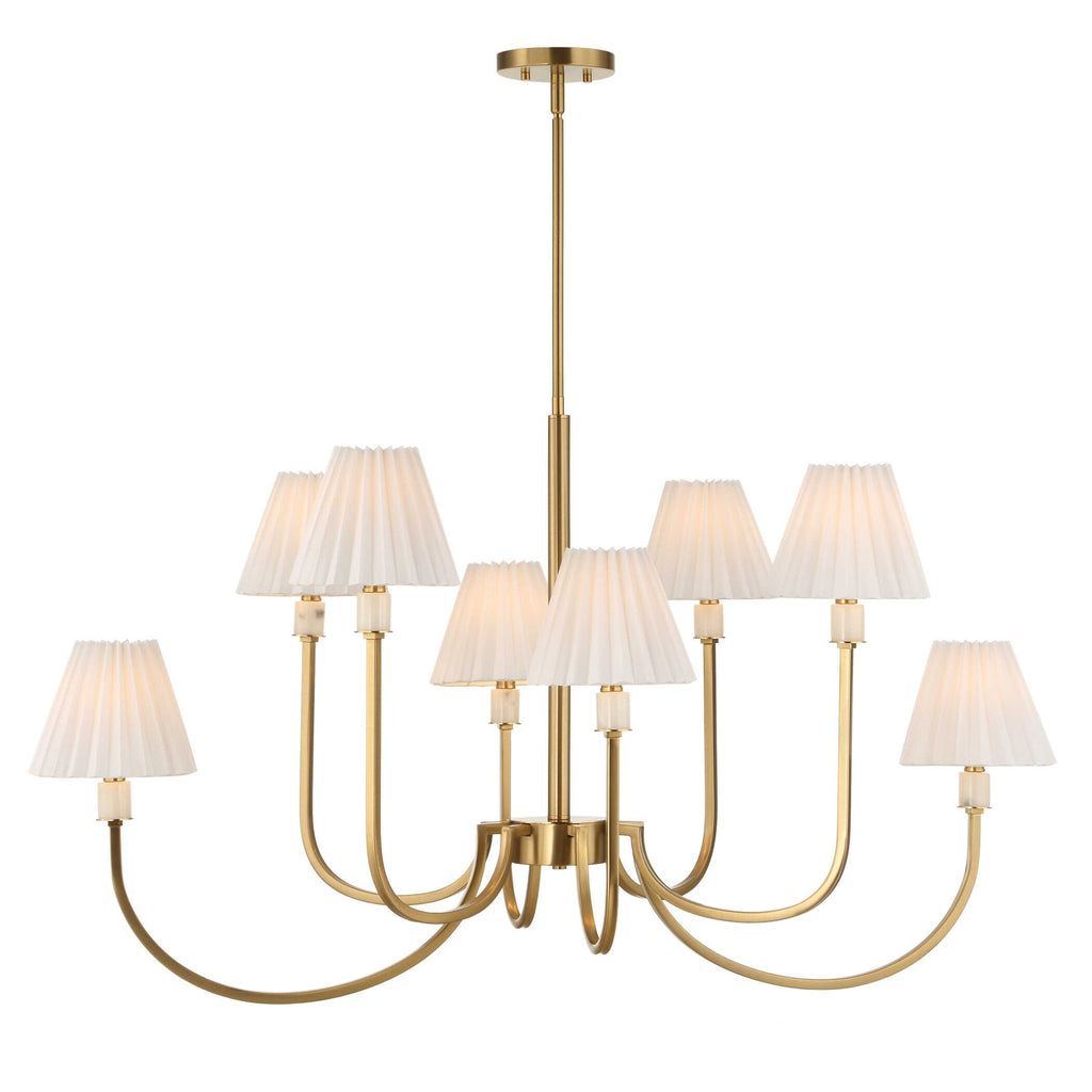 Poppins 8 Light Brass Chandelier